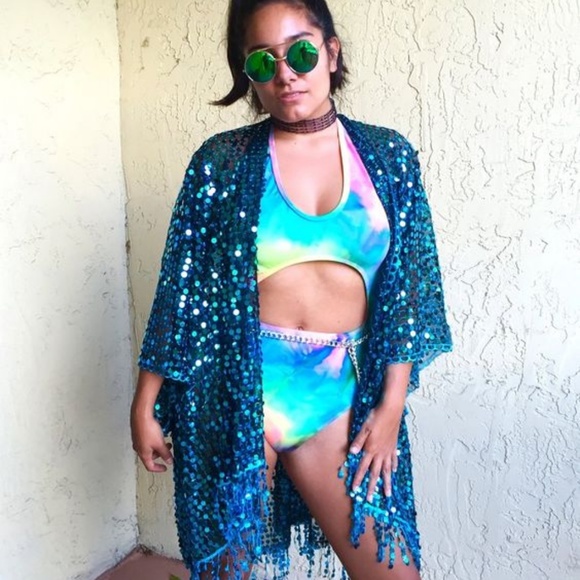Mi Gente Clothing TORTURA MELTED RAINBOW BODYSUIT - Picture 2 of 2